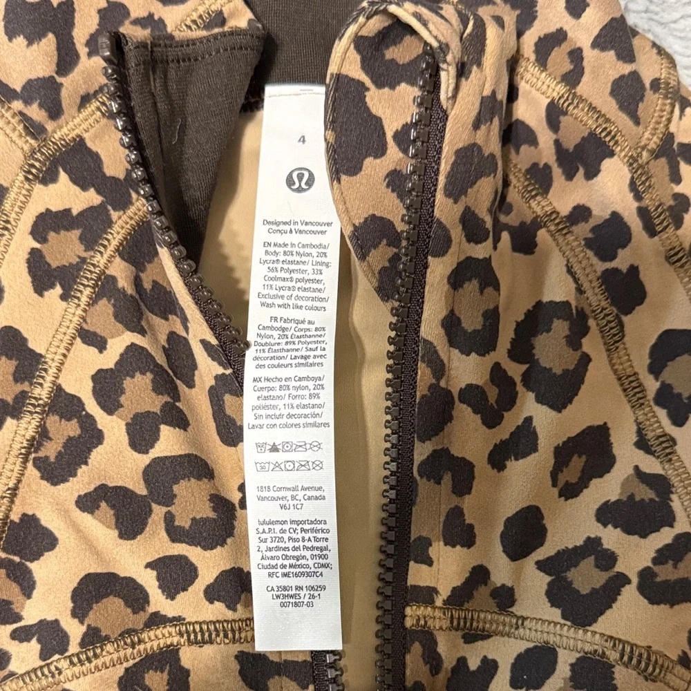 lululemon athletica Leopard Print Jacket in Tan and Dark Brown - Picture 3 of 7